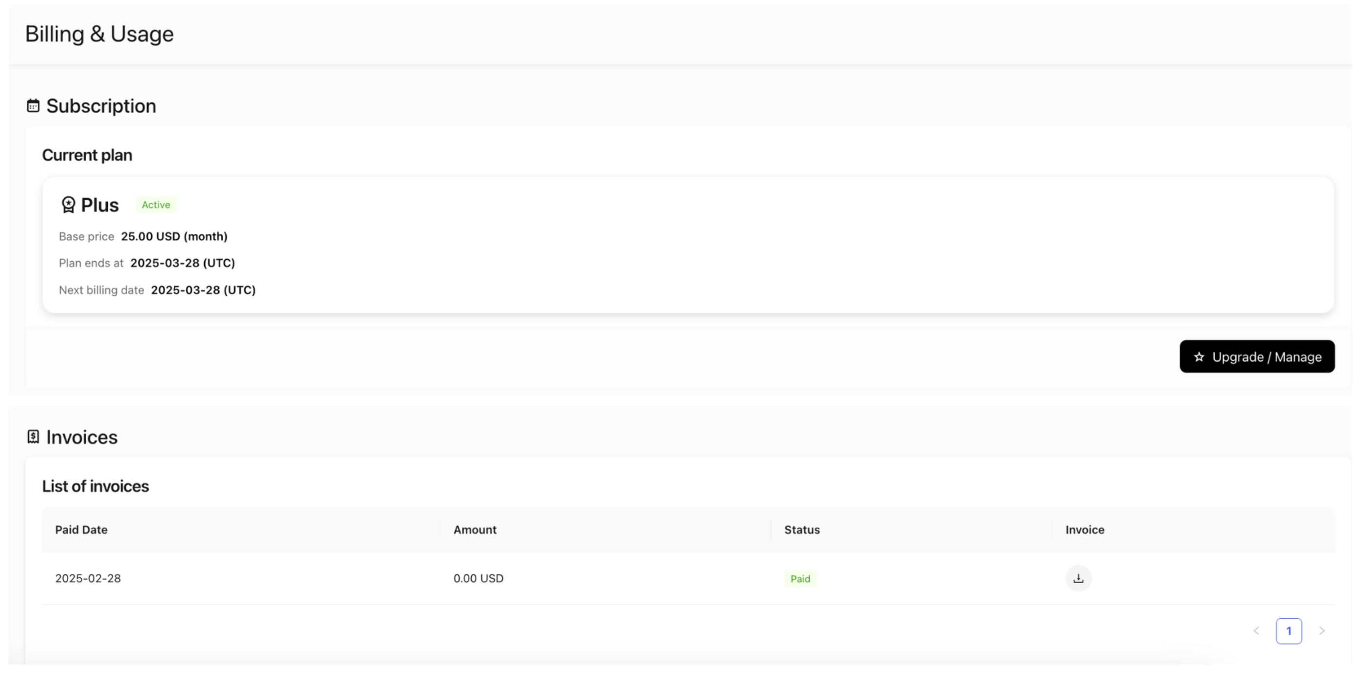Subscription Management